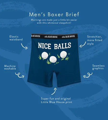 Vista 6 de Little Blue House Calzoncillos tipo bóxer divertidos para hombre