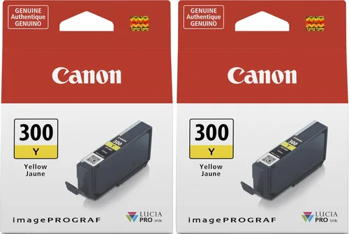 Vista 6 de Canon PFI-300 Depósito de tinta amarillo auténtico, compatible con impresoras ImagePROGRAF PRO-300