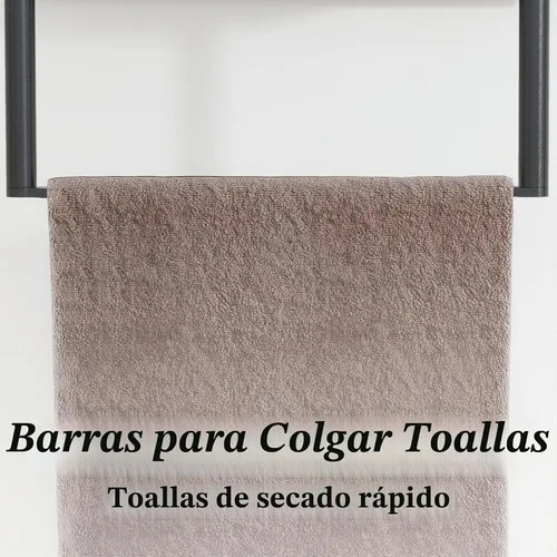 Vista 4 de Bethom Towel Racks for Bathroom, 3Tier Towel Storage Organizer, Matte Black Black-a