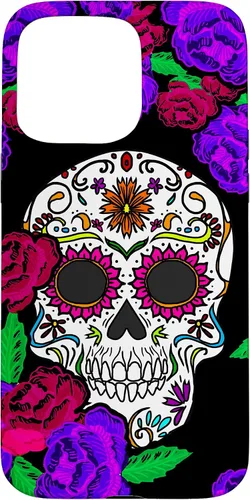 Vista 31 de Funda de regalo mexicana para iPhone 17, diseño de calavera de azúcar