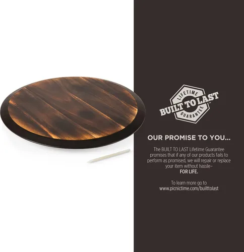 Vista 8 de PICNIC TIME NCAA Texas A&M Aggies Lazy Susan - Bandeja para servir, plato giratorio de madera, plato de queso, madera de acacia