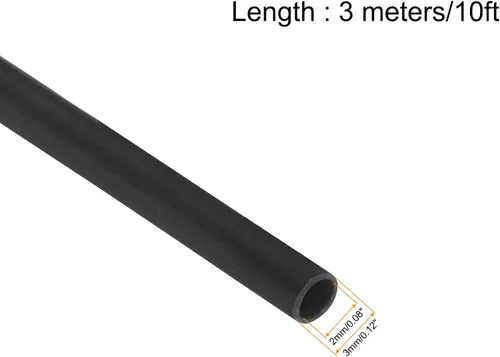 Vista 2 de uxcell Tubería negra del arnés de cable del tubo del PVC, manga de la identificación de 6.6 ft m los 10ft para la protección del alambre