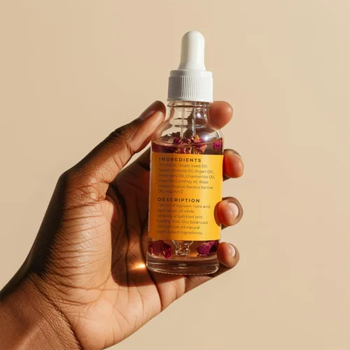 Vista 8 de Glo Melanin Yoni - Lavado de aceite para mujeres, equilibrio de pH y humedad, aceite vaginal o femenino para vellos encarnados con pétalos de rosa