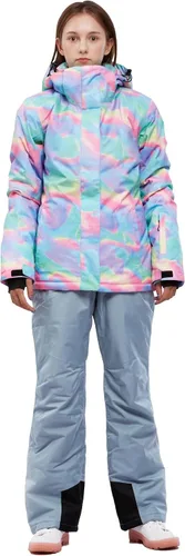 Vista 2 de Women's Ski Jackets and Pants Set Waterproof Snowboard Snowsuit Colorful Winter Warm Snow Coat Suit Windproof