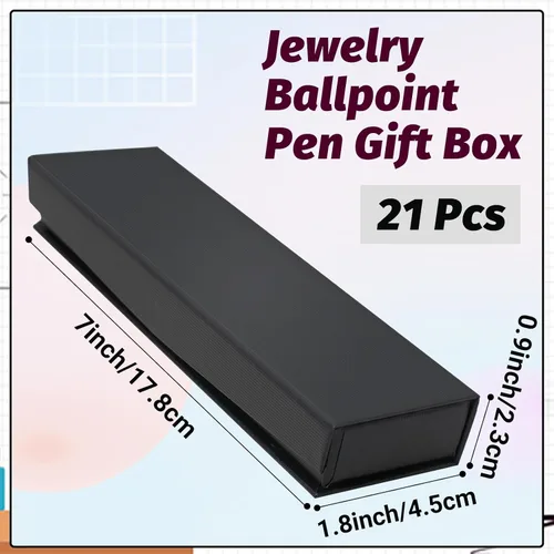 Vista 2 de Olutacot 21 Piezas Cajas de Regalo para Bolígrafos Vacías Caja de Regalo para Bolígrafo Negro con Cojín Caja de Exhibición para Bolígrafos y Joyas