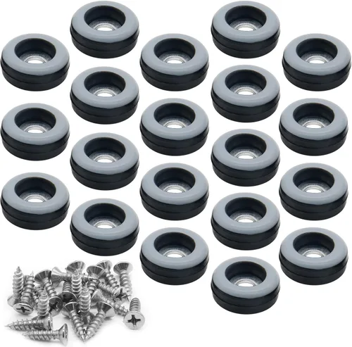 Vista 8 de 20 deslizadores de muebles de 1 pulgada, protectores de suelo de PTFE para sillas autoadhesivas para muebles para suelos de madera dura, alfombras