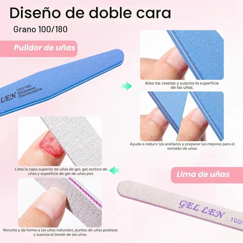 Vista 6 de Gellen Kit de cuidado de uñas con 10 herramientas de manicura: fortalecedor Aroma de flor de cerezo