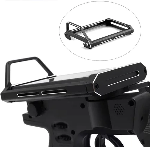 Vista 5 de kingsea Marco protector de transmisor de metal, accesorios de receptor de transmisor de automóvil a control remoto, piezas de actualización Negro