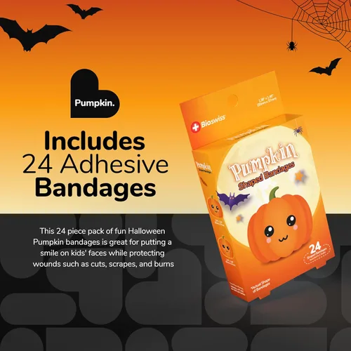 Vista 76 de BioSwiss Vendajes, juego de vendajes autoadhesivos en forma de alienígena de Halloween, sin látex, cuidado de heridas estériles, 24