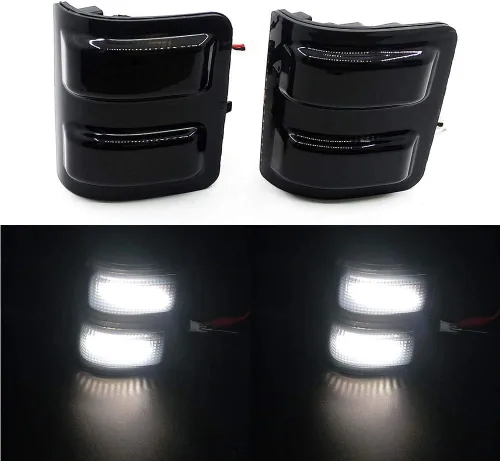 Vista 8 de Xinctai Juego de luces LED para espejo lateral Switchback, señal de giro para Ford F150 2013-2014, Ford F250 F350 F450 F550 Super Duty 2008-2016