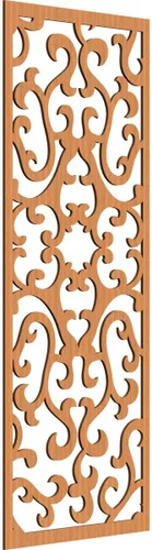 Vista 151 de 9 3/8 pulgadas de ancho x 24 3/8 pulgadas de alto x 1/4 de alto Smithfield paneles de pared de madera con calado, abedul