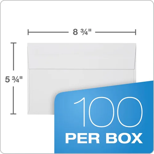 Vista 4 de Quality Park Sobres de correo A9, paquete de 100, sobres blancos autosellados para invitaciones, anuncios, fotos y tarjetas de felicitación de mitad