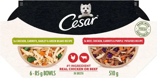 Vista 12 de Cesar Wholesome Bowls - Alimento húmedo para perros adultos, paquete variado, comida húmeda para perros, 3 onzas, cuencos, 22