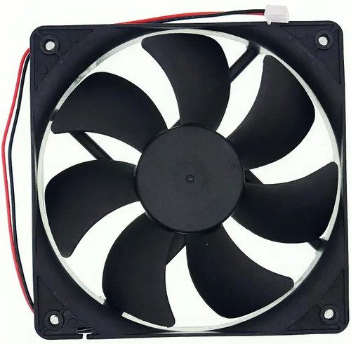 Vista 2 de Ventilador PY-1225H12S 12025 DC12V 0.35A 120×120mm×25mm Ventilador de enfriamiento de 2 hilos