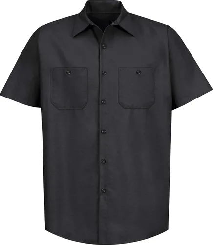 Vista 5 de Red Kap Camisa de uniforme de manga larga para hombre Negro