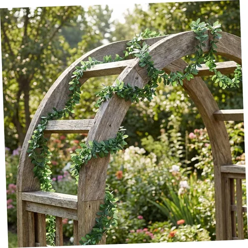 Vista 9 de DIY Diademas Accesorio 24.6 ft Hoja Verde Decorativo Ratán Artificial Alambre Vine para Boda