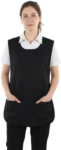 Vista 2 de Sibba Delantal unisex con 2 bolsillos, chaleco Waterdrop Cobbler Delantal con lazos laterales Ultraligero Chef Camarero Trabajo Monos para Trabajo