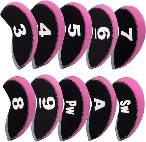 Vista 13 de Fundas de Hierro de Golf para Palos de Golf Juego de Fundas de Hierro de Golf de Neopreno 11pcs/10pcs Fundas para Cabezas de Hierro de Golf Fundas