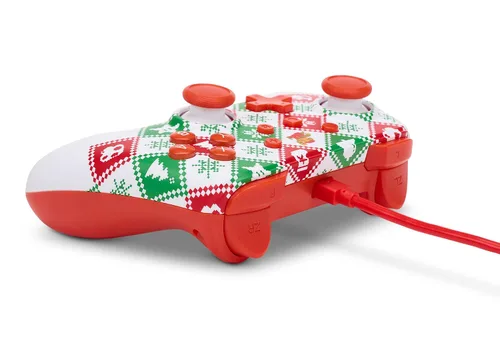 Vista 7 de PowerA Wired Controller for Nintendo Switch - Mario Holiday Sweater