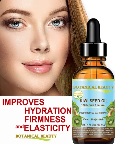 Vista 3 de Botanical Beauty Aceite de semillas de KIWI. Aceite portador virgen prensado en frío 100% puro y natural sin diluir para el cuidado de la cara