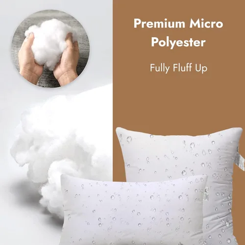 Vista 5 de ACCENTHOME Insertos de almohada para exteriores de 18 x 18 pulgadas (paquete de 4) fundas hipoalergénicas impermeables Inserto de almohadas