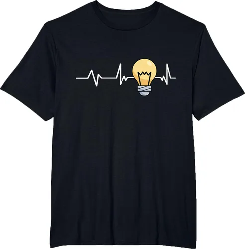 Vista 67 de Bombilla Heartbeat bombilla regalo bombilla bombilla camiseta Negro