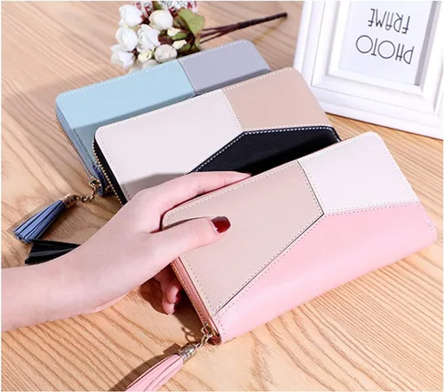 Vista 7 de Oirtmiu Cartera de mujer con gran capacidad, Empalme Rosa, Classic