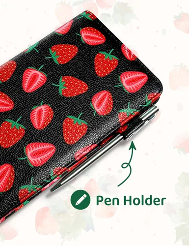 Vista 4 de Libreta para servidores con bolsillo con cremallera y cierre magnético, libreta de servidor, libro para camarera, libro de servicio con bolsillo