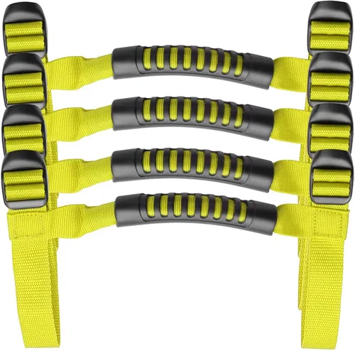Vista 8 de Bentolin 4 x Asas de Agarre de Barra Antivuelco Compatibles para Jeep Wrangler YJ TJ JK JKU JL Sports Sahara Freedom Rubicon X & Unlimited X Negro