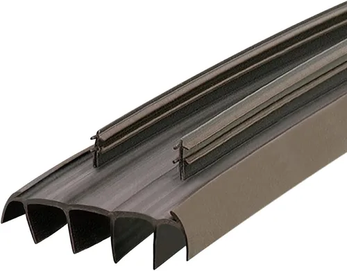 Vista 7 de Parte inferior de puerta de inserción estilo ranura de PVC con aletas de burlete, 1 3/4" de ancho (blanco, 36 1/4")
