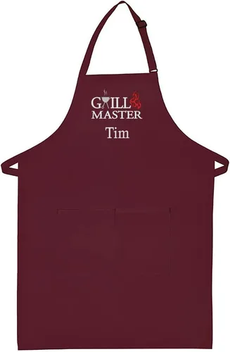 Vista 11 de Delantal bordado personalizado para adultos, hecho en los Estados Unidos, para hombres, mujeres, día del padre, cocina, barbacoa, parrilla, regalo