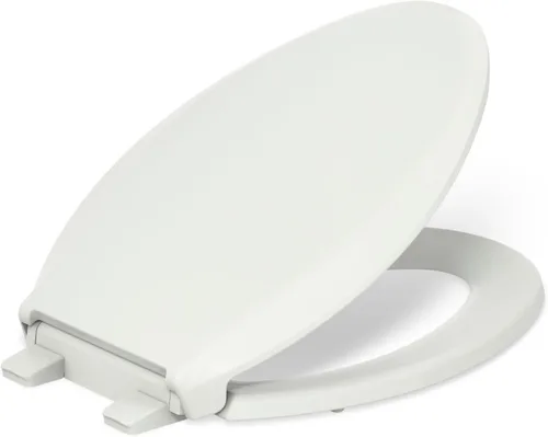 Vista 45 de KOHLER 4639-RL-0 Cachet ReadyLatch Asiento de inodoro redondo con cierre suave, color blanco