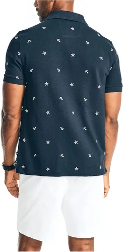 Vista 4 de Nautica Men's Classic Fit Printed Performance Deck Polo