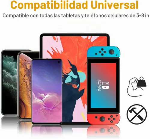 Vista 3 de Tryone Soporte de pared para teléfono celular, soporte ajustable para teléfono celular con 2 almohadillas adhesivas para baño, dormitorio, cocina