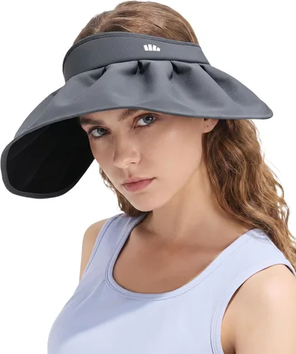 Vista 8 de BENEUNDER Sheel Sombreros de sol para mujer de ala ancha plegable protección UV UPF50+ Viseras para viajes al aire libre vacaciones Beige
