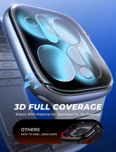 Vista 18 de MAGIC JOHN Paquete de 2 para Apple Watch SE 3 (2025) SE 2 SE Series /6/5/4 40 mm Protector de pantalla, [Tecnología de alineación automática]