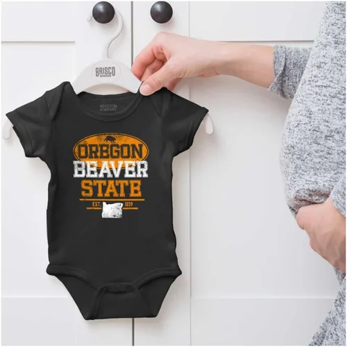 Vista 5 de Oregon OR Beaver State Pride Souvenir Baby Romper Boys or Girls