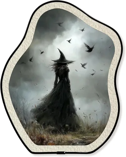 Vista 20 de KVEKVE Dark Academia - Decoración ovalada enmarcada para pared, paisaje gótico, naturaleza, luna Moody, decoración colgante, para pared o mesa
