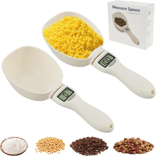 Vista 9 de Cuchara medidora digital de alta precisión con pantalla LCD, mango extraíble, cuchara medidora electrónica para utensilios de cocina y comidas