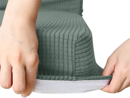 Vista 7 de SZJIAHTM 2 Fundas para Sillas de Comedor Suaves Elásticas Funda Deslizable de Poliéster sin Brazos con Respaldo Curvado Fundas Deslizables