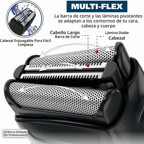 Vista 5 de Wahl Clipper 2 en 1 Afeitadora y cortadora de pelo de iones de litio, cable recargable, kit combinado de cortadora de pelo y afeitadora inalámbrica