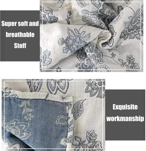 Vista 305 de MSGKV - Manta bohemia/primaveral de algodón para sofá y sala de estar, de gasa acogedora, de 50 x 60 pulgadas 50"x60" Cotton Throw, Woven Bird