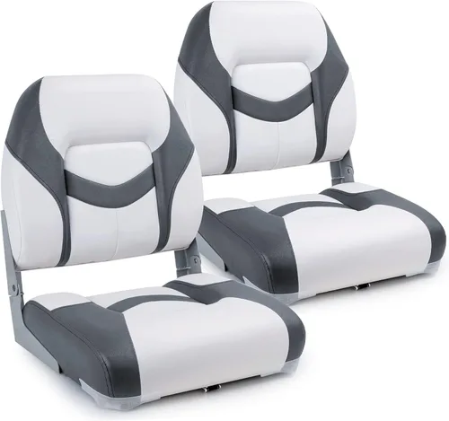Vista 7 de Asiento plegable marino de respaldo bajo premium, tornillos de acero inoxidable incluidos