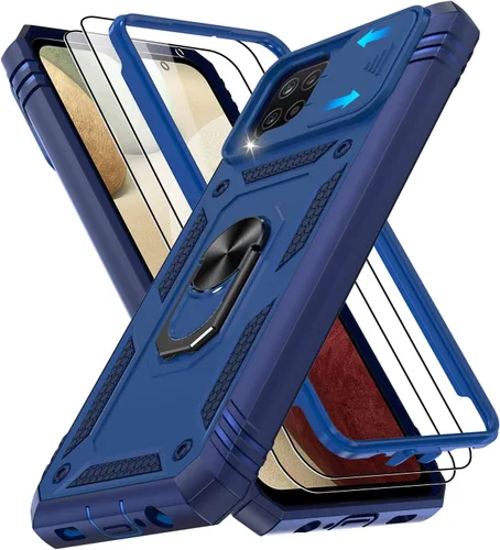 Vista 237 de Gritup Funda para Google Pixel 6 con cubierta deslizante para cámara y protector de pantalla (2 unidades), soporte de anillo giratorio 360°, funda