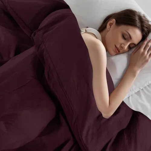 Vista 182 de NEXHOME PRO Funda de edredón Twin XL 100% algodón lavado, transpirable, duradera, texturizada, similar al lino, juego de ropa de cama para el hogar
