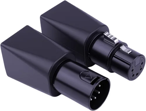 Vista 5 de DMX a RJ45 Conector RJ45 Ethernet a 3 pines XLR DMX hembra y macho adaptadores conjuntos (3PIN_1Pair)