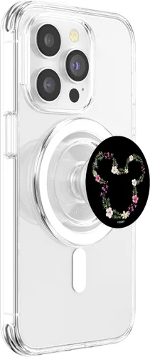 Vista 4 de Disney Mickey & Friends Mickey Hawaiian Floral Outline Ears PopSockets MagSafe PopGrip para iPhone