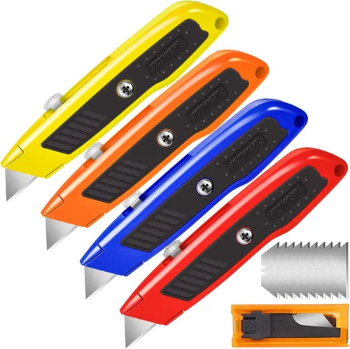 Vista 11 de JETMORE Cortador de caja, paquete de 2 cuchillos utilitarios, cortador de Naranja