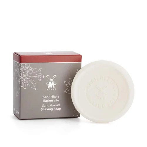 Vista 3 de MÜHLE Jabón de afeitar vegano de aloe vera para hombres, espuma clásica, afeitado húmedo, 2.29 oz Aloe Vera extract; dense creamy foam prepares