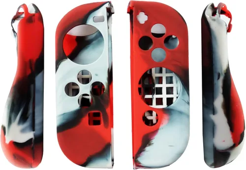 Vista 2 de Hikfly Juego de funda protectora de piel de gel de silicona antideslizante compatible con Nintendo Switch de 6.2 pulgadas (2017) consolas